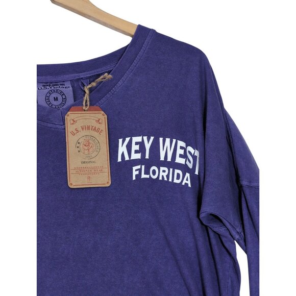 Key West Florida Spirit Jersey Shirt Womens M Purple Long Sleeve Casual Vacation - Picture 3 of 10
